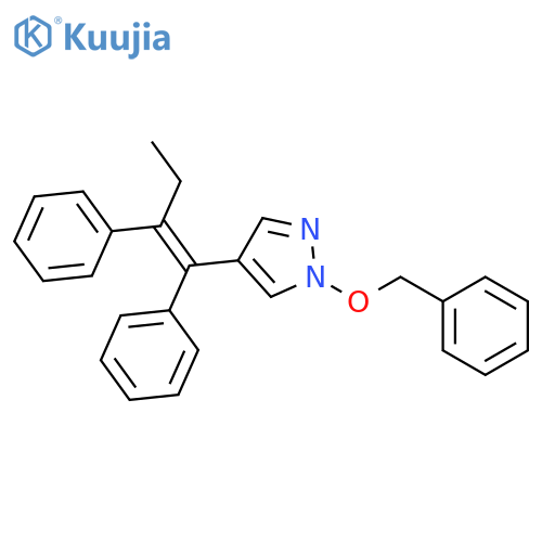 1H-PYRAZOLE, 4-[(1Z)-1,2-DIPHENYL-1-BUTENYL]-1-(PHENYLMETHOXY)- structure