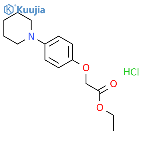 Acetic acid, [4-(1-piperidinyl)phenoxy]-, ethyl ester, hydrochloride structure
