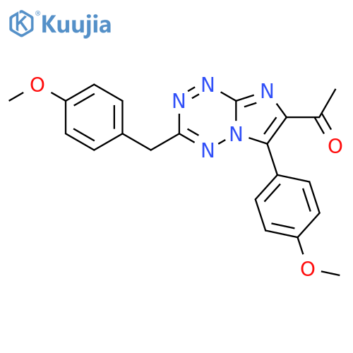 Ethanone,1-[6-(4-methoxyphenyl)-3-[(4-methoxyphenyl)methyl]imidazo[1,2-b]-1,2,4,5-tetrazin-7-yl]- structure