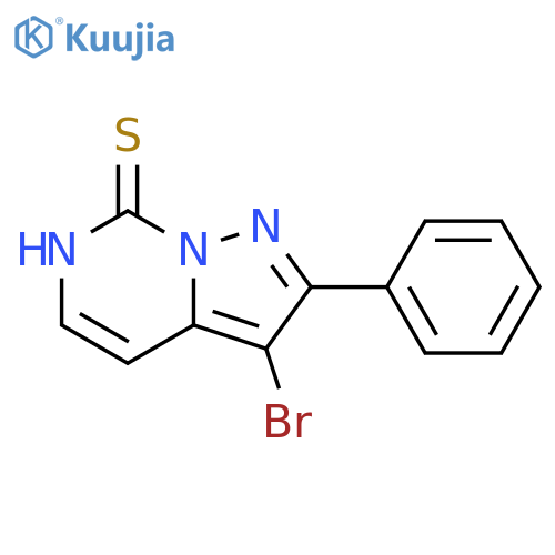 Pyrazolo[1,5-c]pyrimidine-7(6H)-thione, 3-bromo-2-phenyl- structure