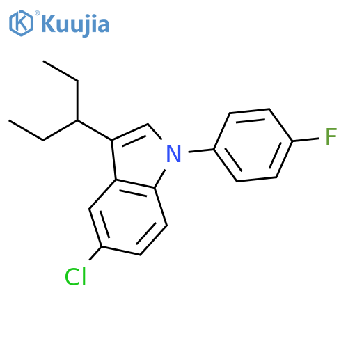 1H-Indole, 5-chloro-3-(1-ethylpropyl)-1-(4-fluorophenyl)- structure