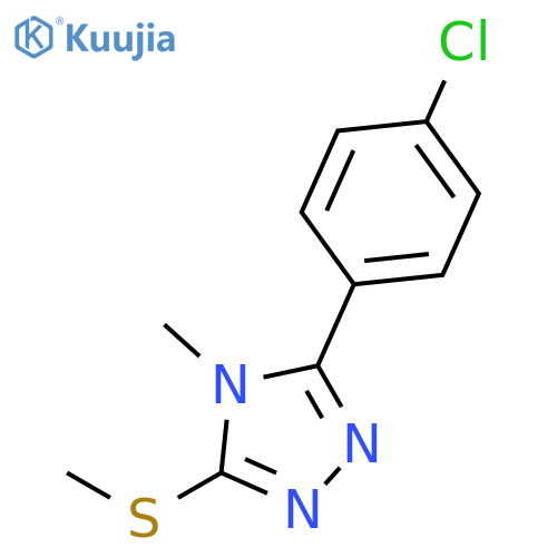 3-(4-chlorophenyl)-4-methyl-5-(methylsulfanyl)-4H-1,2,4-triazole structure