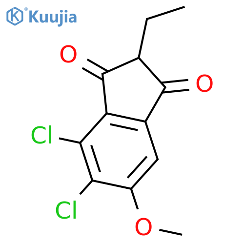 1H-INDENE-1,3(2H)-DIONE, 4,5-DICHLORO-2-ETHYL-6-METHOXY- structure