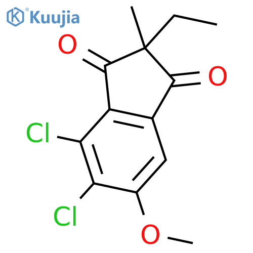 1H-Indene-1,3(2H)-dione, 4,5-dichloro-2-ethyl-6-methoxy-2-methyl- structure