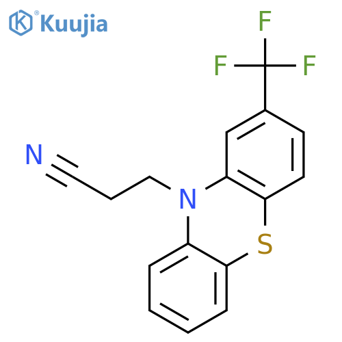10H-Phenothiazine-10-propanenitrile, 2-(trifluoromethyl)- structure