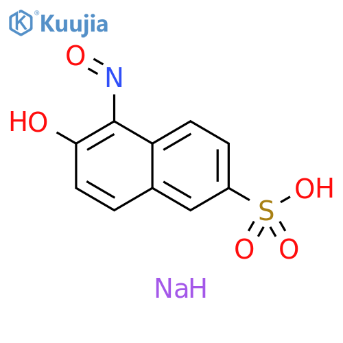 2-Naphthalenesulfonic acid, 6-hydroxy-5-nitroso-, sodium salt (1:1) structure