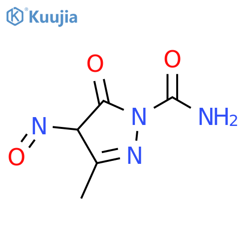 4,5-dihydro-3-methyl-4-nitroso-5-oxo-1H-Pyrazole-1-carboxamide structure