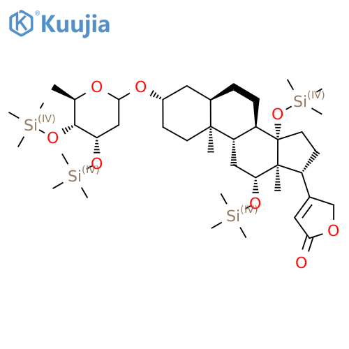 3-[(3S,5R,8R,9S,10S,12R,13S,14S,17R)-10,13-Dimethyl-3-[(4S,5R,6R)-6-methyl-4,5-bis(trimethylsilyloxy)oxan-2-yl]oxy-12,14-bis(trimethylsilyloxy)-1,2,3,4,5,6,7,8,9,11,12,15,16,17-tetradecahydrocyclopenta[a]phenanthren-17-yl]-2H-furan-5-one structure