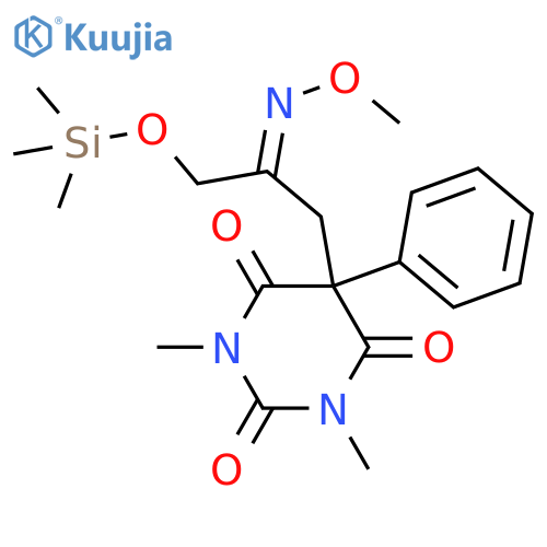 5-[(2E)-2-Methoxyimino-3-trimethylsilyloxypropyl]-1,3-dimethyl-5-phenyl-1,3-diazinane-2,4,6-trione structure