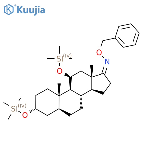 (Z,3R,5S,8S,9S,10S,11S,13S,14S)-10,13-Dimethyl-N-phenylmethoxy-3,11-bis(trimethylsilyloxy)-1,2,3,4,5,6,7,8,9,11,12,14,15,16-tetradecahydrocyclopenta[a]phenanthren-17-imine structure