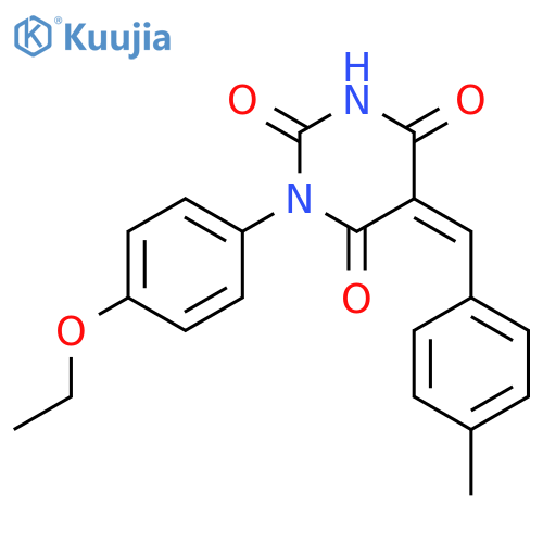 (5Z)-1-(4-ethoxyphenyl)-5-(4-methylbenzylidene)pyrimidine-2,4,6(1H,3H,5H)-trione structure