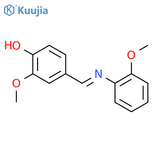 Phenol, 2-methoxy-4-[[(2-methoxyphenyl)imino]methyl]- structure