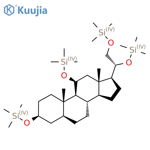 Silane, [[(3beta,5alpha,11beta,20R)-pregnane-3,11,20,21-tetrayl]tetrakis(oxy)]tetrakis[trimethyl- structure