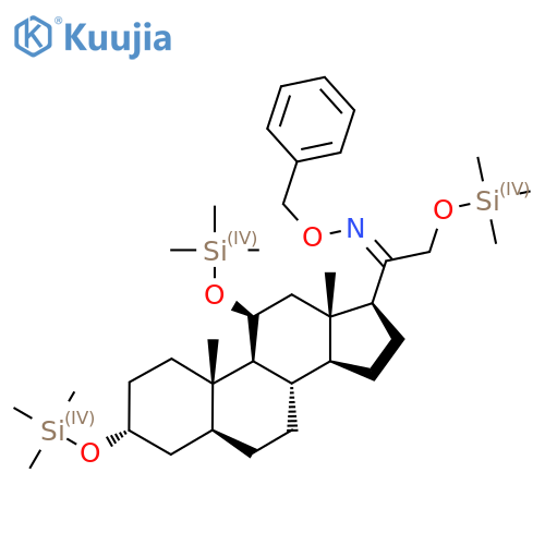 (E)-1-[(3R,5S,8S,9S,10S,11S,13S,14S,17S)-10,13-Dimethyl-3,11-bis(trimethylsilyloxy)-2,3,4,5,6,7,8,9,11,12,14,15,16,17-tetradecahydro-1H-cyclopenta[a]phenanthren-17-yl]-N-phenylmethoxy-2-trimethylsilyloxyethanimine structure