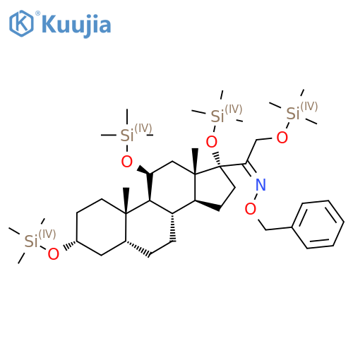 (Z)-1-[(3R,5R,8S,9S,10S,11S,13S,14S,17R)-10,13-Dimethyl-3,11,17-tris(trimethylsilyloxy)-1,2,3,4,5,6,7,8,9,11,12,14,15,16-tetradecahydrocyclopenta[a]phenanthren-17-yl]-N-phenylmethoxy-2-trimethylsilyloxyethanimine structure