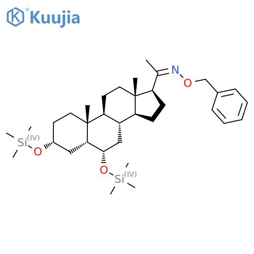 (Z)-1-[(3R,5R,6S,8S,9S,10R,13S,14S,17S)-10,13-Dimethyl-3,6-bis(trimethylsilyloxy)-2,3,4,5,6,7,8,9,11,12,14,15,16,17-tetradecahydro-1H-cyclopenta[a]phenanthren-17-yl]-N-phenylmethoxyethanimine structure