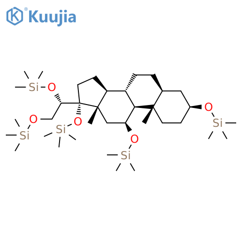 Silane, [[(3beta,5alpha,11beta,20S)-pregnane-3,11,17,20,21-pentayl]pentakis(oxy)]pentakis[trimethyl- structure