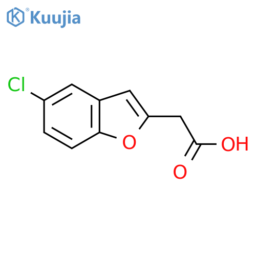 2-(5-Chloro-1-benzofuran-2-yl)acetic acid structure