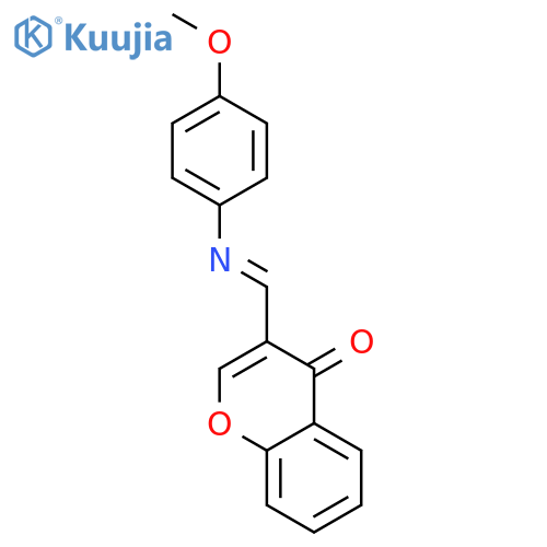 4H-1-BENZOPYRAN-4-ONE, 3-[[(4-METHOXYPHENYL)IMINO]METHYL]- structure