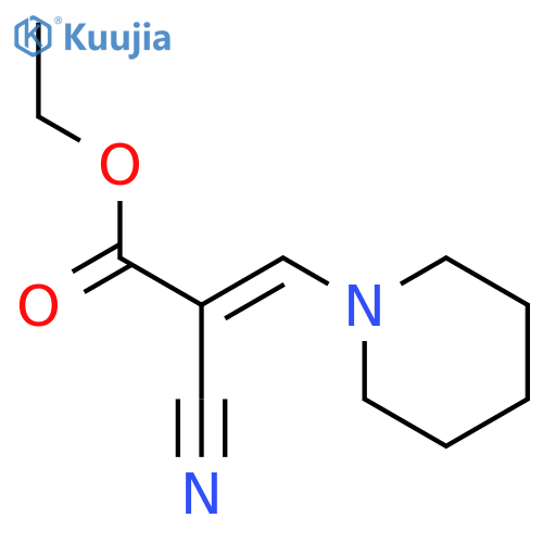 2-Propenoic acid, 2-cyano-3-(1-piperidinyl)-, ethyl ester, (E)- structure
