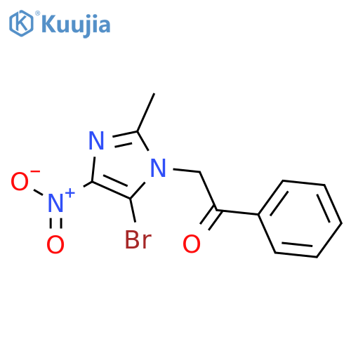 Ethanone, 2-(5-bromo-2-methyl-4-nitro-1H-imidazol-1-yl)-1-phenyl- structure