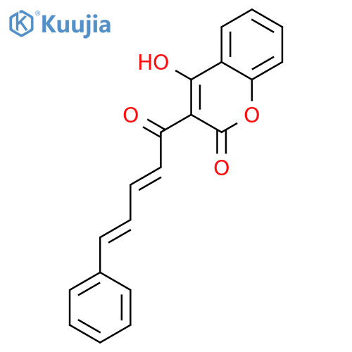 2H-1-BENZOPYRAN-2-ONE, 4-HYDROXY-3-(1-OXO-5-PHENYL-2,4-PENTADIENYL)- structure