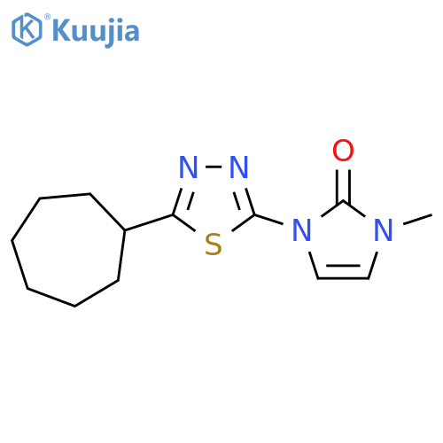 2H-Imidazol-2-one,1-(5-cycloheptyl-1,3,4-thiadiazol-2-yl)-1,3-dihydro-3-methyl- structure