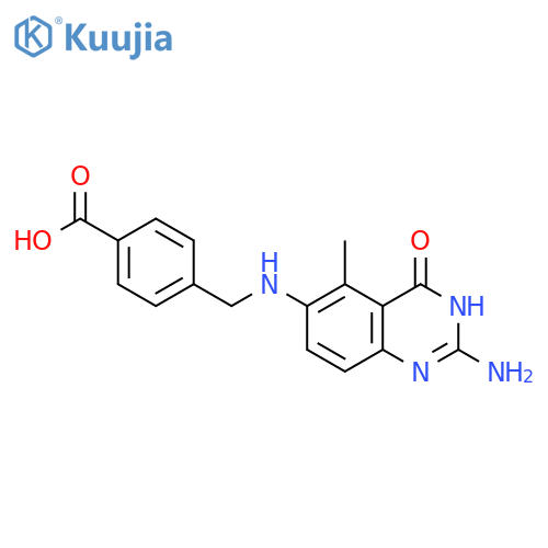 Benzoic acid,4-[[(2-amino-1,4-dihydro-5-methyl-4-oxo-6-quinazolinyl)amino]methyl]- structure