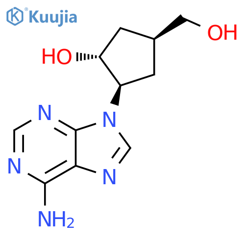 Cyclopentanemethanol, 3-(6-amino-9H-purin-9-yl)-4-hydroxy-,(1S,3R,4R)- structure