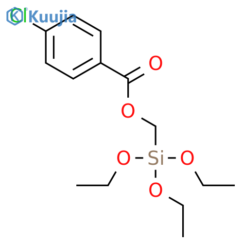 BENZOIC ACID, 4-CHLORO-, (TRIETHOXYSILYL)METHYL ESTER structure