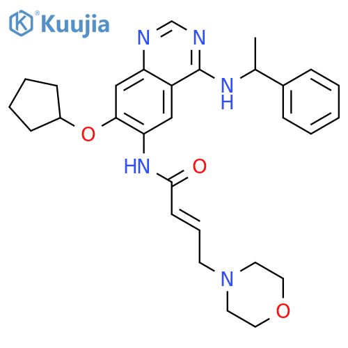 2-Butenamide,N-[7-(cyclopentyloxy)-4-[[(1R)-1-phenylethyl]amino]-6-quinazolinyl]-4-(4-morpholinyl)- structure