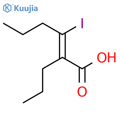 2-HEXENOIC ACID, 3-IODO-2-PROPYL-, (2Z)- structure