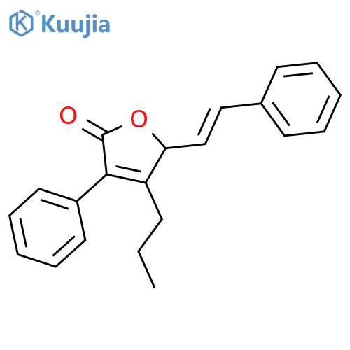 2(5H)-Furanone, 3-phenyl-5-[(1E)-2-phenylethenyl]-4-propyl- structure