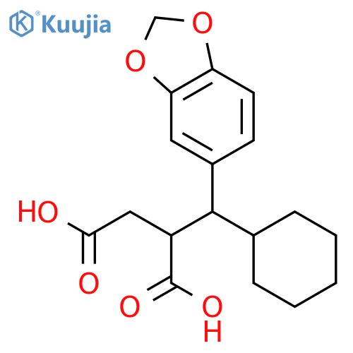 BUTANEDIOIC ACID, (1,3-BENZODIOXOL-5-YLCYCLOHEXYLMETHYL)- structure