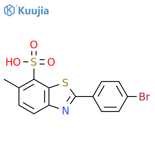 2-(4-Bromophenyl)-6-methyl-1,3-benzothiazole-7-sulfonic acid structure