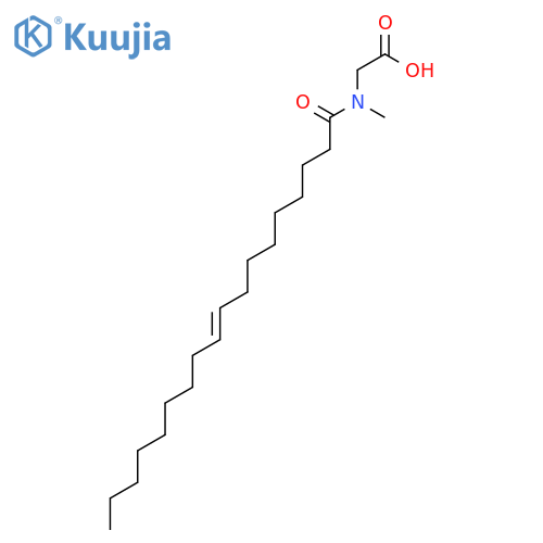 N-methyl-N-[(9E)-octadec-9-enoyl]glycine structure