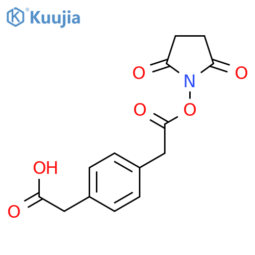 Benzeneacetic acid, 4-[2-[(2,5-dioxo-1-pyrrolidinyl)oxy]-2-oxoethyl]- structure
