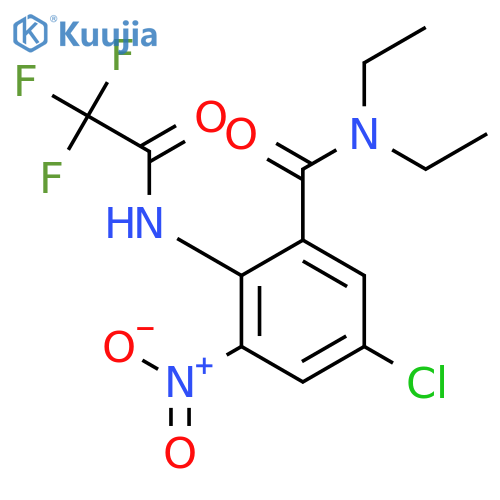 Benzamide, 5-chloro-N,N-diethyl-3-nitro-2-[(trifluoroacetyl)amino]- structure
