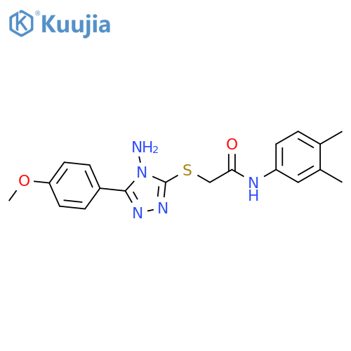 2-{4-amino-5-(4-methoxyphenyl)-4H-1,2,4-triazol-3-ylsulfanyl}-N-(3,4-dimethylphenyl)acetamide structure