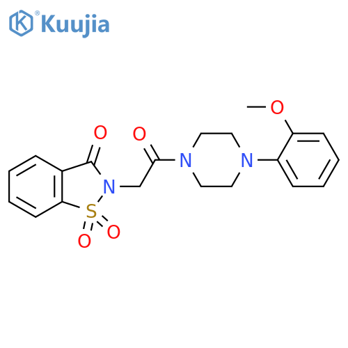 2-{2-4-(2-methoxyphenyl)piperazin-1-yl-2-oxoethyl}-2,3-dihydro-1lambda6,2-benzothiazole-1,1,3-trione structure