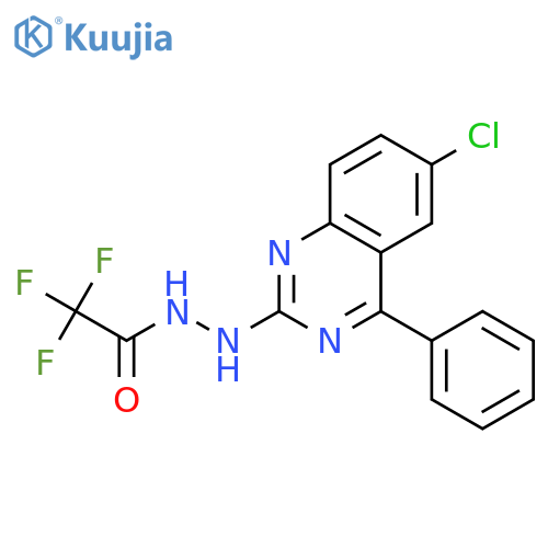 ACETIC ACID, TRIFLUORO-, 2-(6-CHLORO-4-PHENYL-2-QUINAZOLINYL)HYDRAZIDE structure