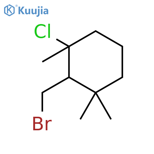 Cyclohexane, 2-(bromomethyl)-1-chloro-1,3,3-trimethyl- structure