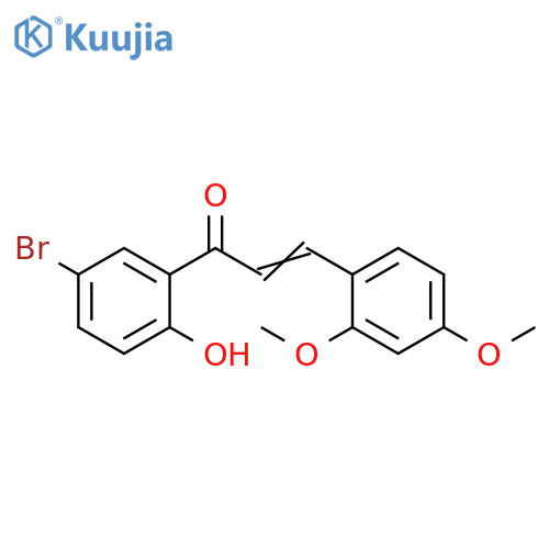 (2E)-1-(5-bromo-2-hydroxyphenyl)-3-(2,4-dimethoxyphenyl)prop-2-en-1-one structure
