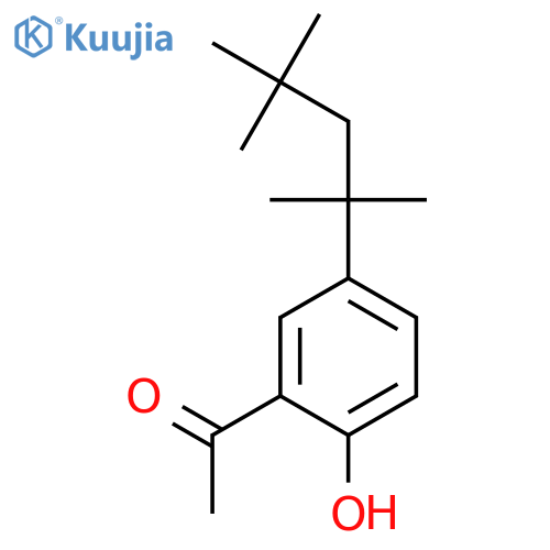 1-2-hydroxy-5-(2,4,4-trimethylpentan-2-yl)phenylethan-1-one structure