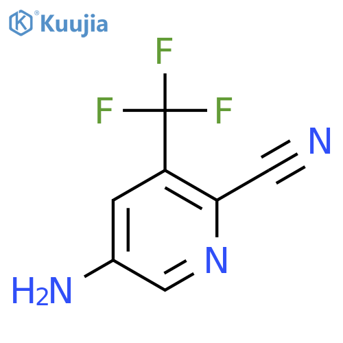 5-amino-3-(trifluoromethyl)pyridine-2-carbonitrile structure