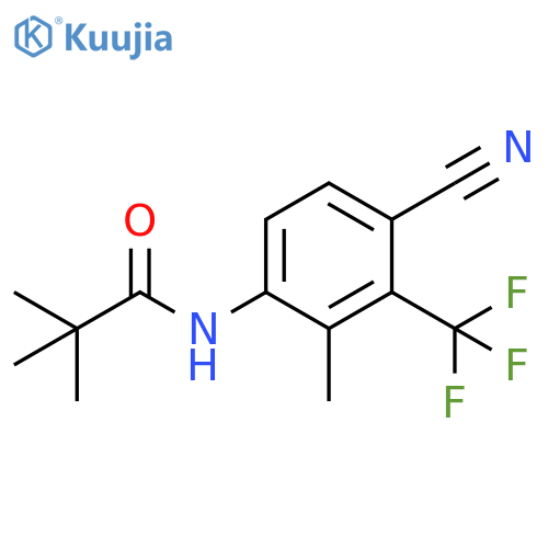 Propanamide,N-[4-cyano-2-methyl-3-(trifluoromethyl)phenyl]-2,2-dimethyl- structure