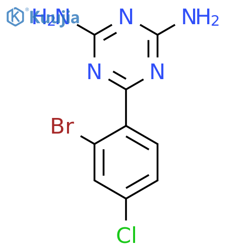 1,3,5-TRIAZINE-2,4-DIAMINE, 6-(2-BROMO-4-CHLOROPHENYL)- structure