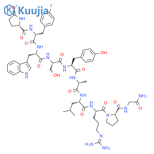 Luteinizing hormone-releasing factor (swine), 2-(4-fluoro-D-phenylalanine)-6-D-alanine- (9CI) structure