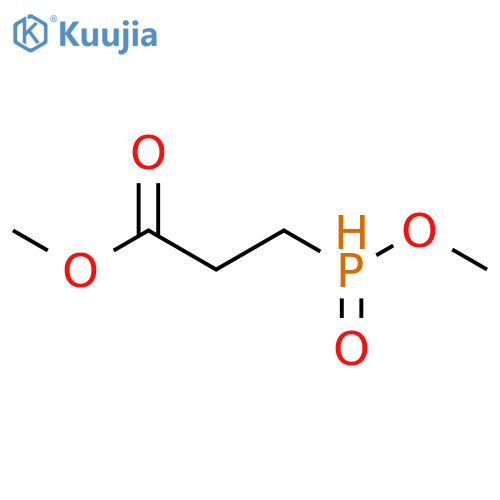 Propanoic acid, 3-(methoxyphosphinyl)-, methyl ester structure