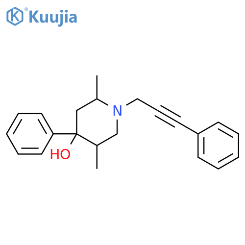 4-Piperidinol, 2,5-dimethyl-4-phenyl-1-(3-phenyl-2-propynyl)- structure